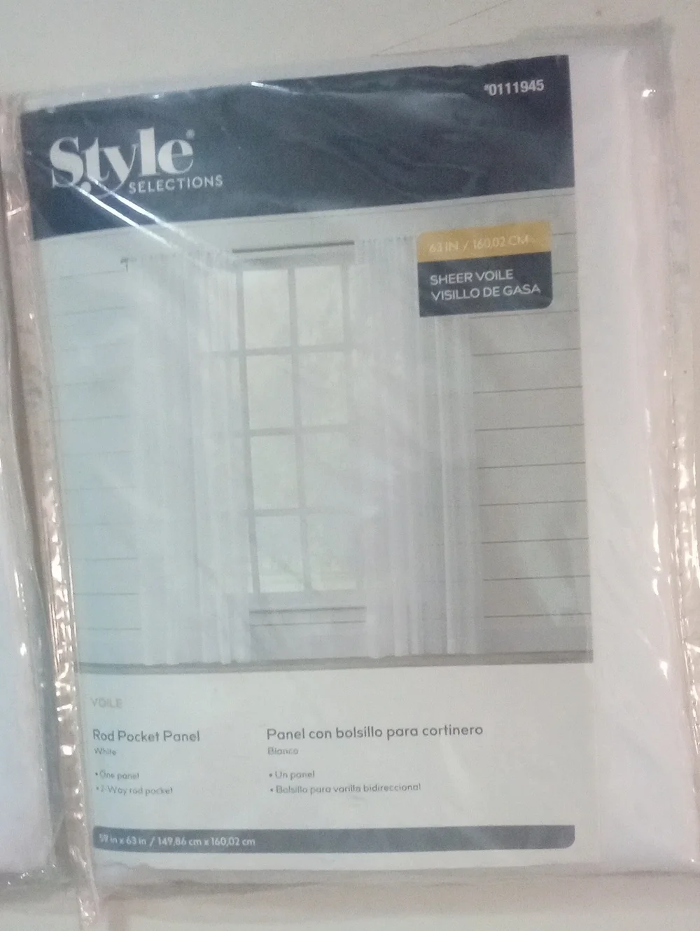 White Sheer Window Panels - Set of 2